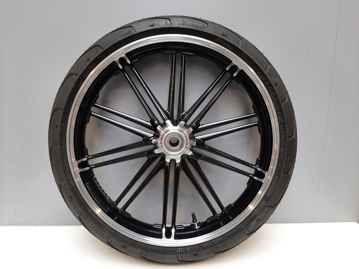 Front Wheel 10 Spoke, Black 21"x3.5"