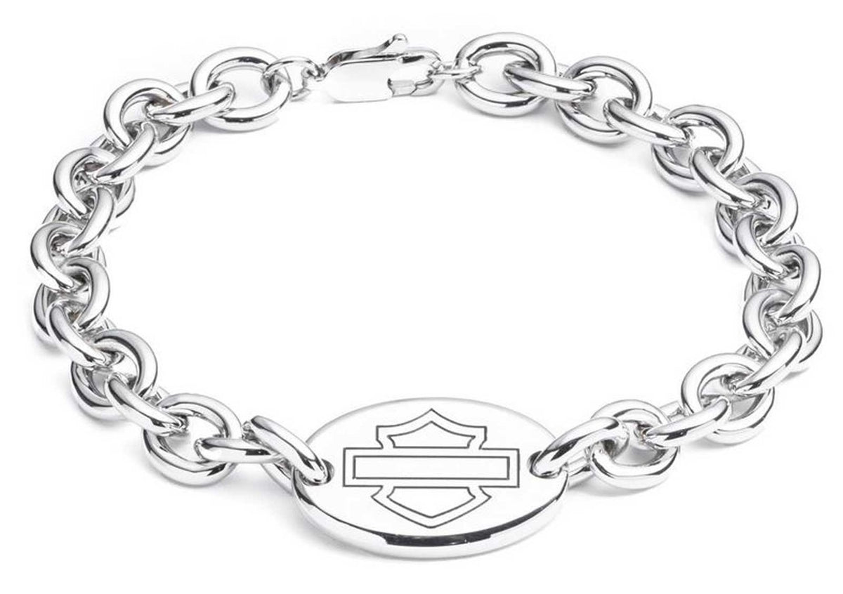 Harley-Davidson Ladies Bar & Shield Plaque Chain Bracelet