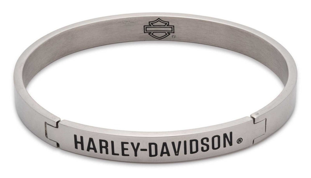 Harley-Davidson Men's H-D Logo Hinged Bracelet
