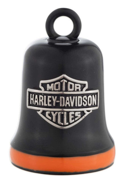 Harley-Davidson Bar & Shield Blk Ride Bell with Orange Accent