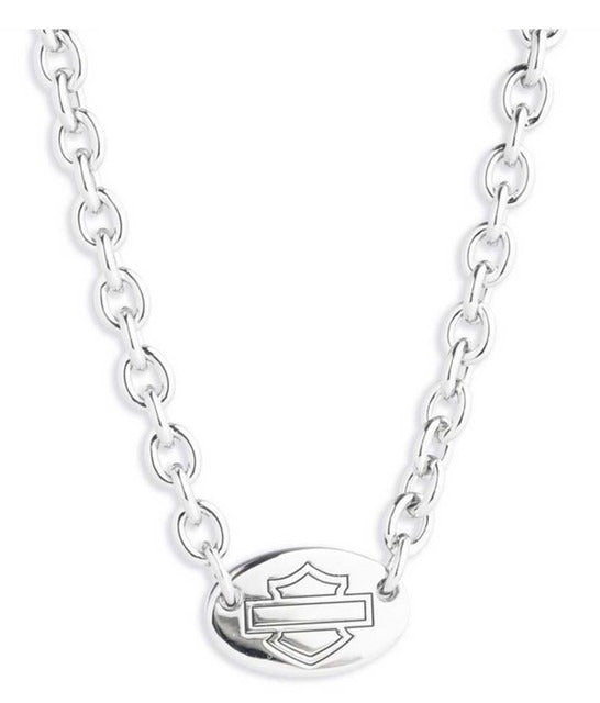 Harley-Davidson Ladies Oval Bar & Shield Logo Chain Necklace