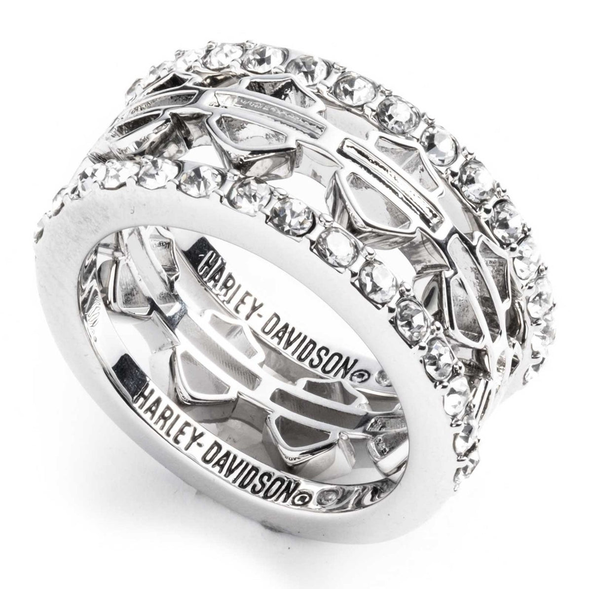 Harley-Davidson Ladies Stacked Ring Silver