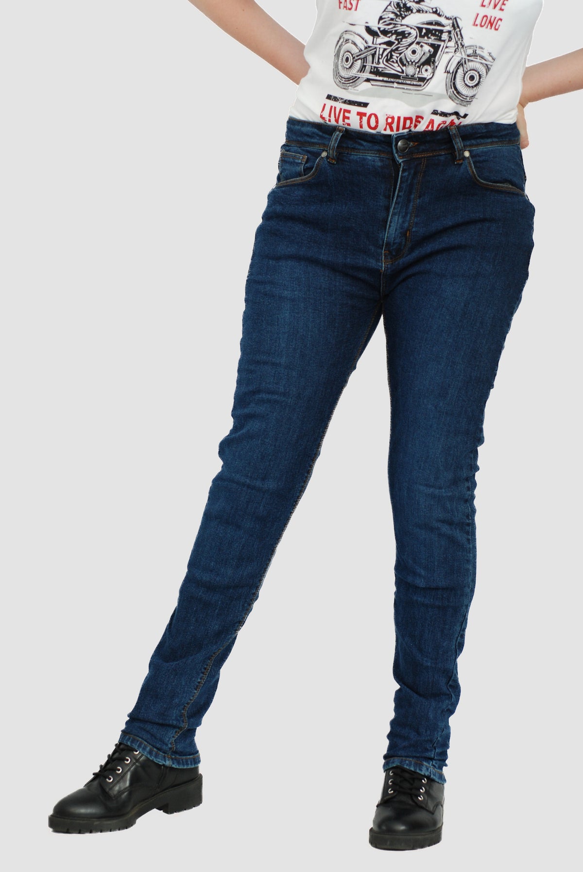 Resurgence Women's Skinny Riding Jeans Med Blue