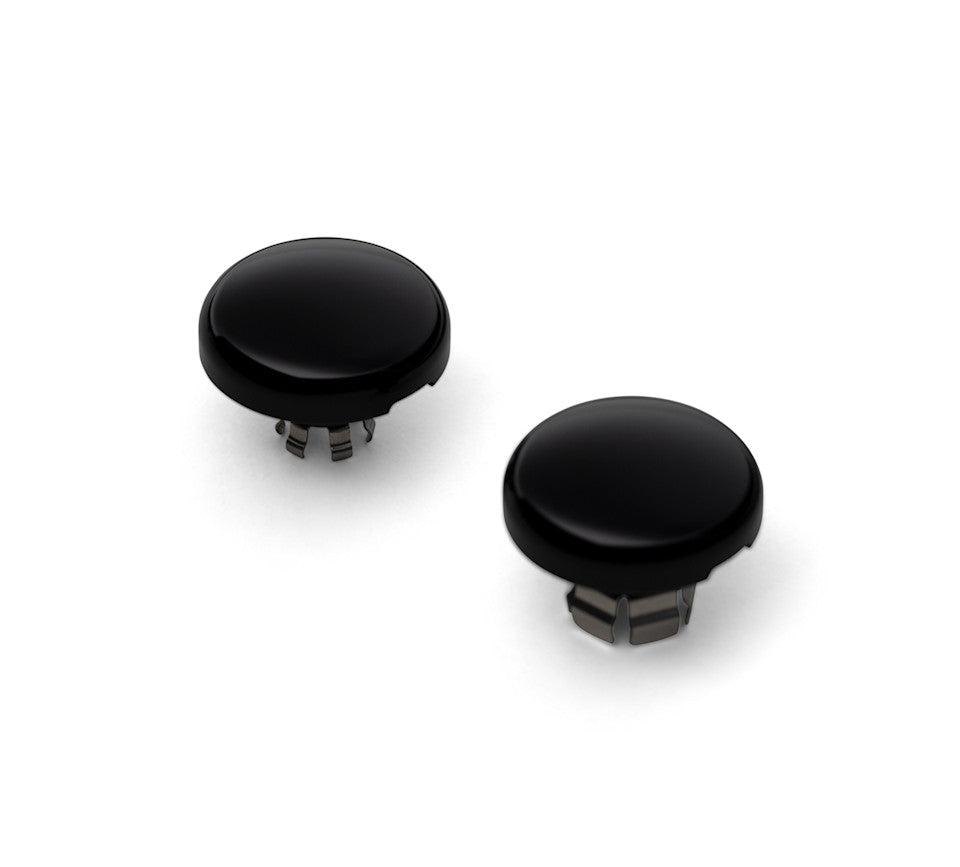 Gloss Black Front Axle Nut Covers FLH