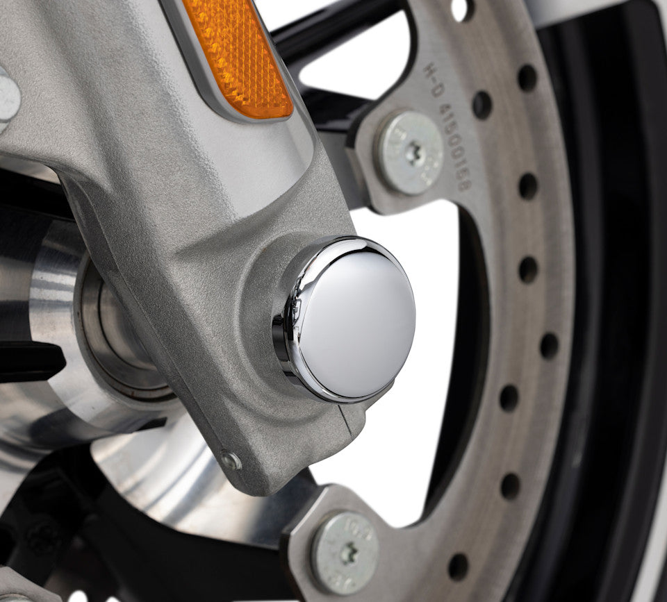 Chrome Front Axle Nut Covers FLH