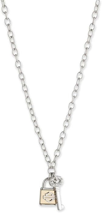 Harley-Davidson Ladies Lock & Key Necklace