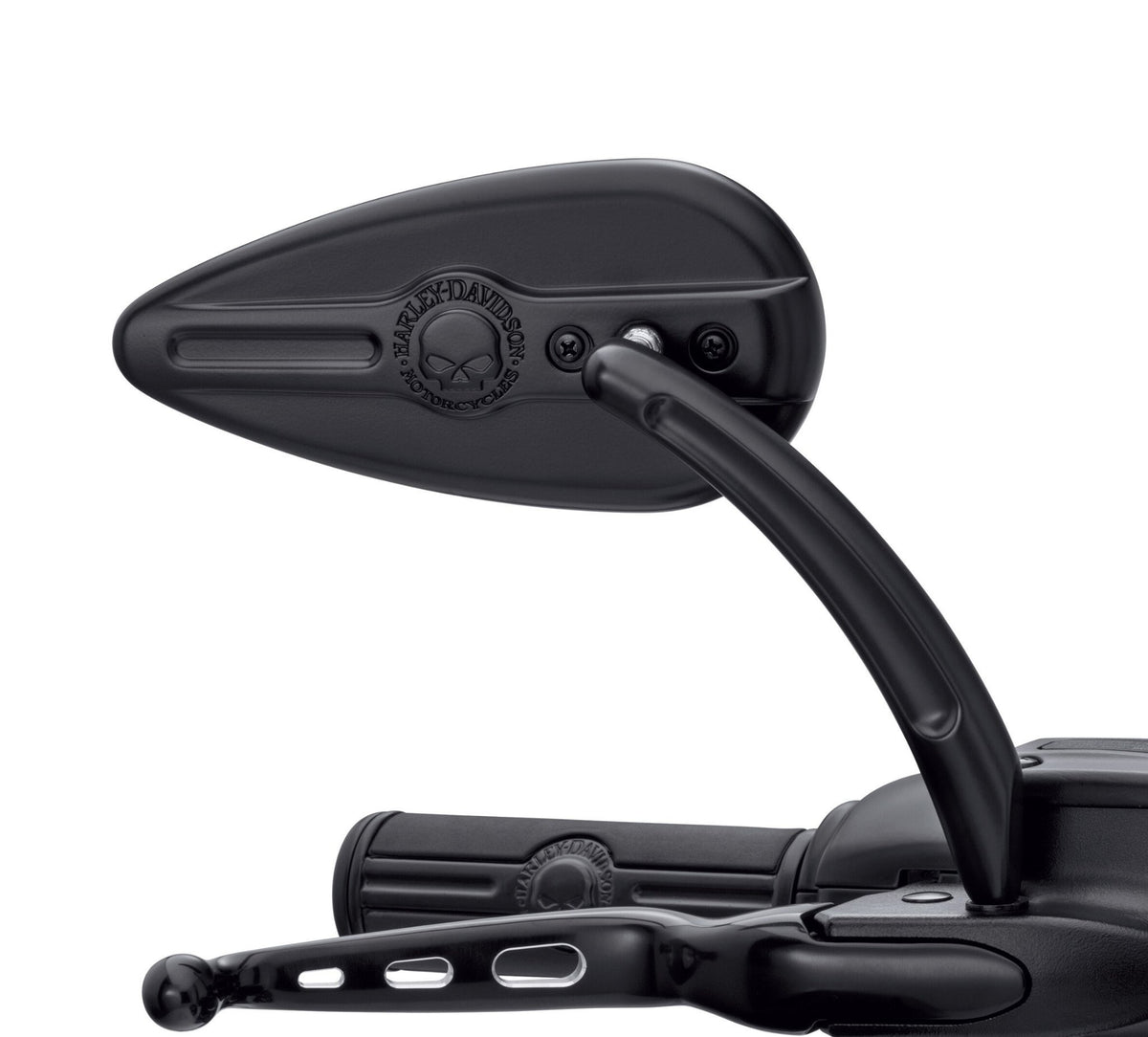 WILLIE G SKULL TEARDROP MIRRORS BLACK