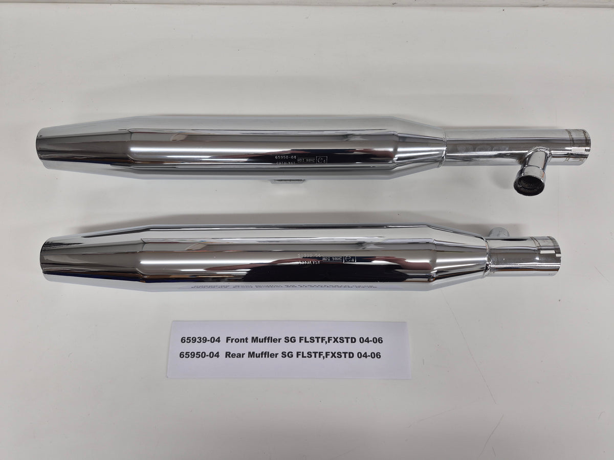 Pr Softail Shot Gun Mufflers 2004-06 FLSTF,FXSTD