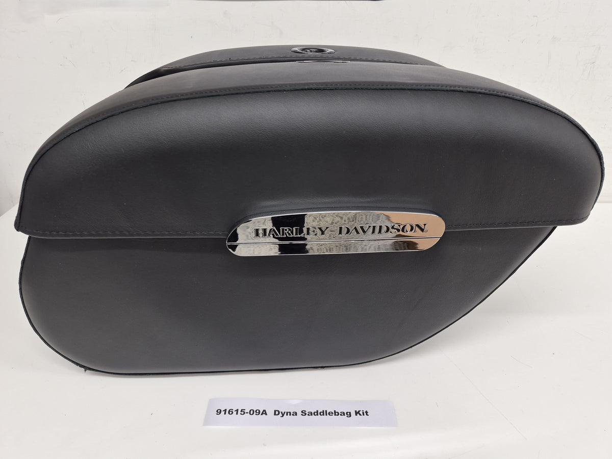 Used Rigid Locking Leather Saddlebag Kit most Dyna 02-17