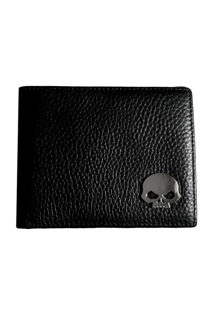Men's Leather Wallet with Skull