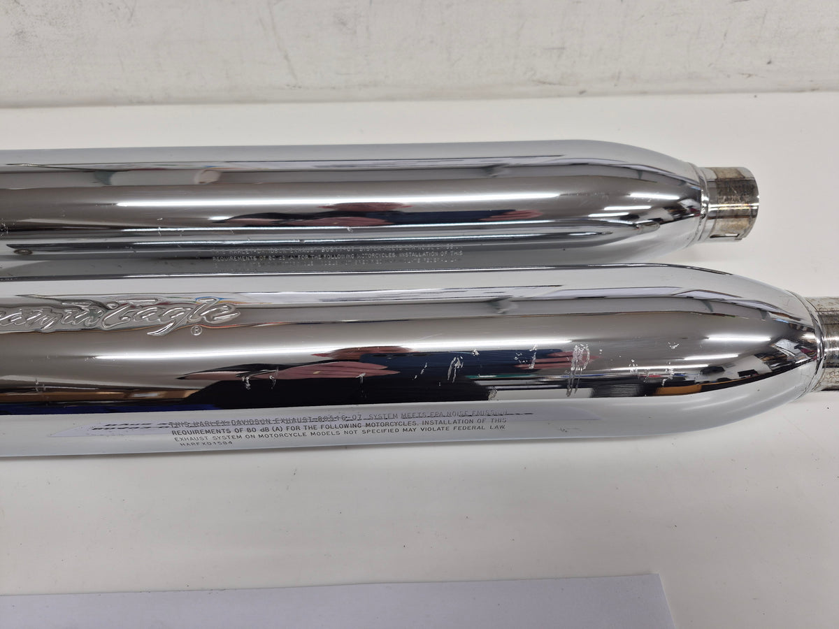 Used S.E. Slash Down Mufflers 2007-09 Dyna