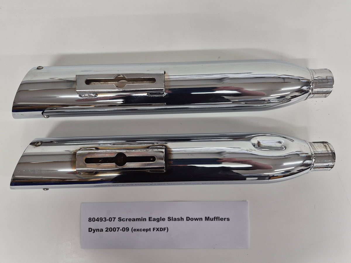 Used S.E. Slash Down Mufflers 2007-09 Dyna