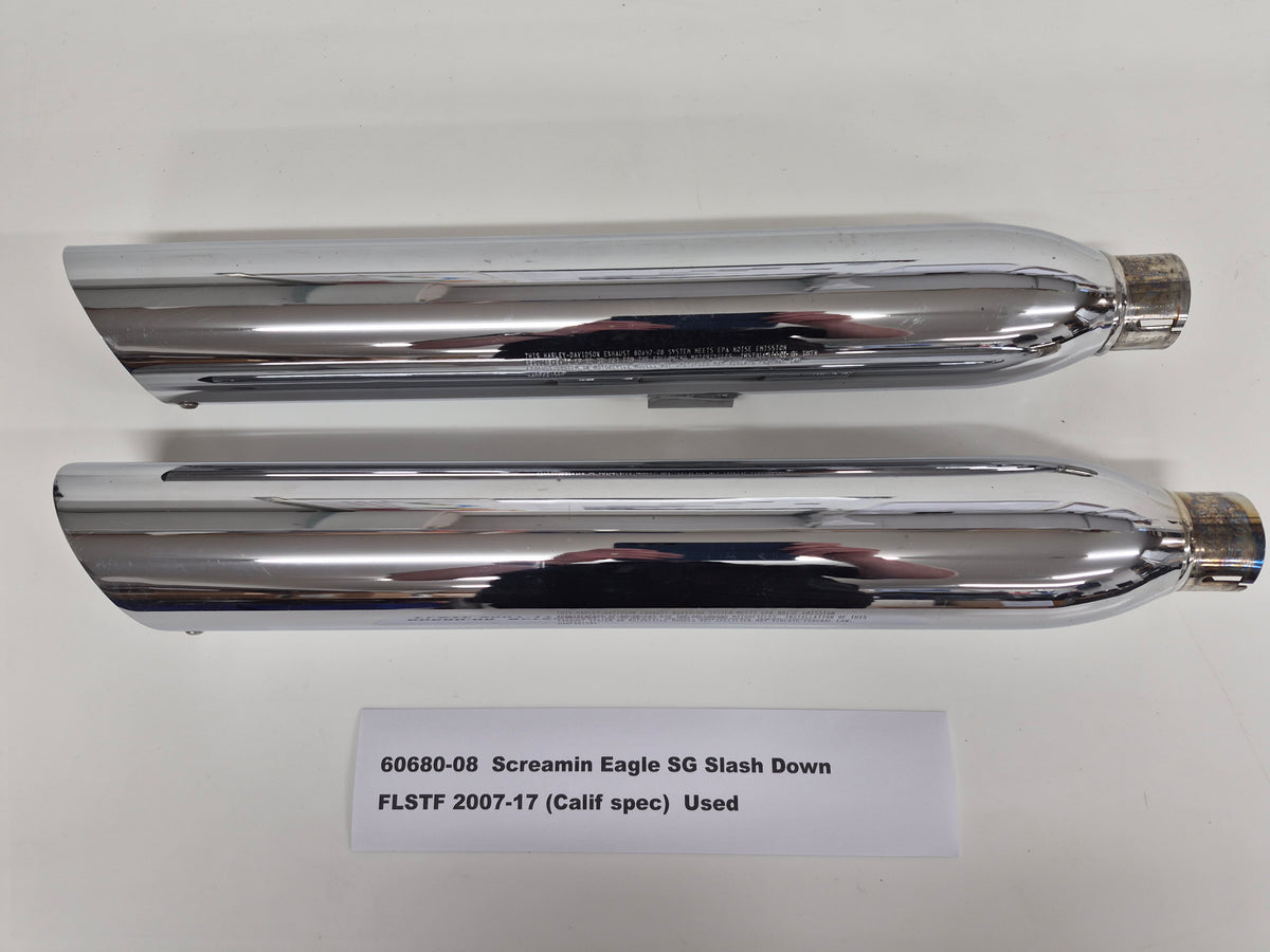 Used S.E. SG Slash Down Mufflers 2007-17 FLSTF