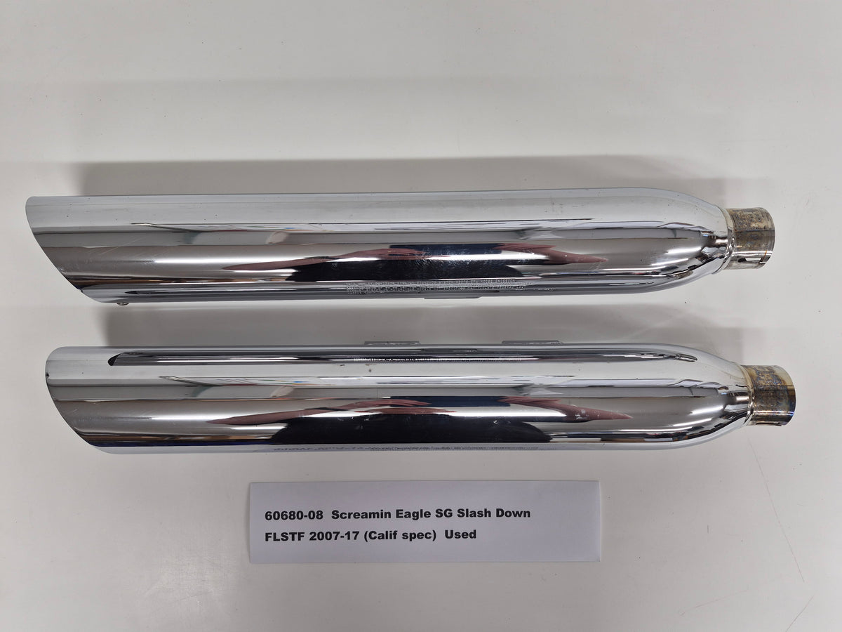 Used S.E. SG Slash Down Mufflers 2007-17 FLSTF