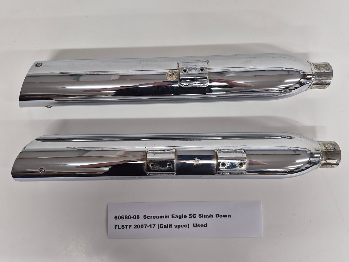 Used S.E. SG Slash Down Mufflers 2007-17 FLSTF