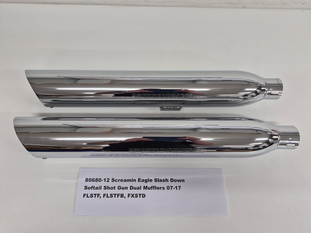 Used S.E. Slash Down SG Mufflers FLSTF 07-17