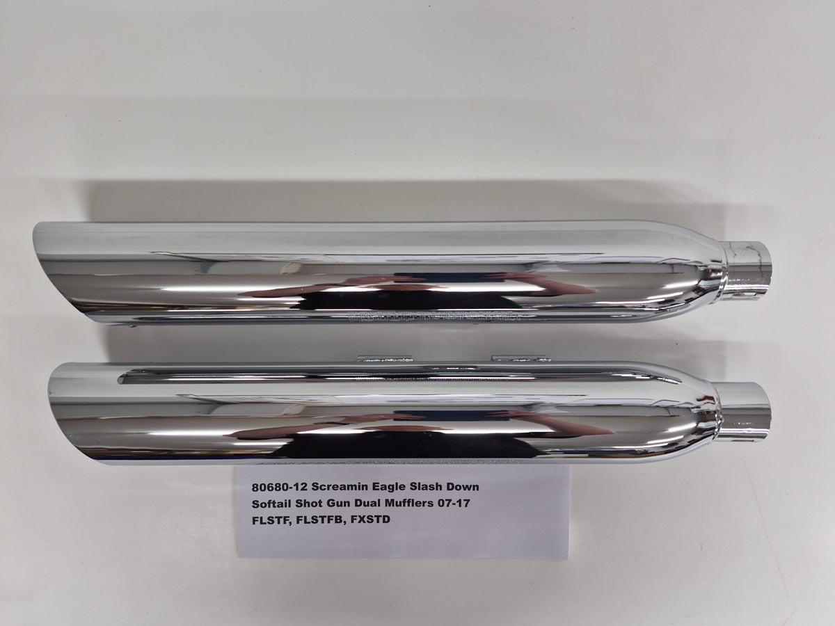 Used S.E. Slash Down SG Mufflers FLSTF 07-17