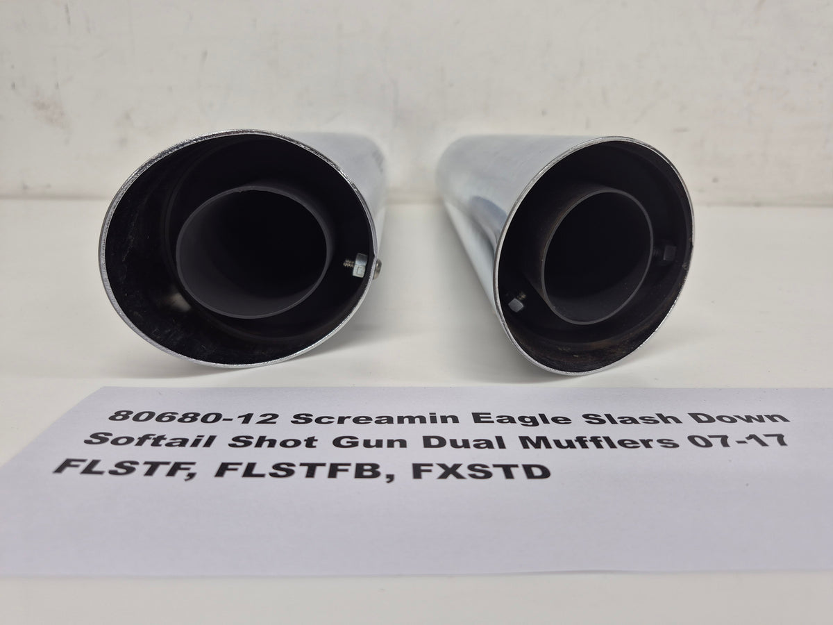 Used S.E. Slash Down SG Mufflers FLSTF 07-17