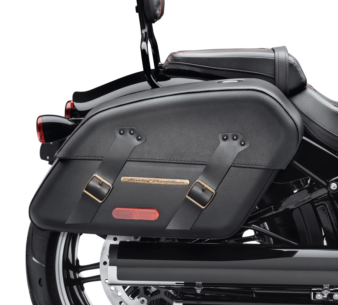 H-D Detachables Saddlebags Brass Trim - Fatboy/Breakout-90201645A-Rolling Thunder Harley-Davidson