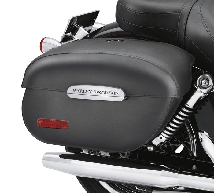 Rigid Locking Leather Saddlebags-Dyna