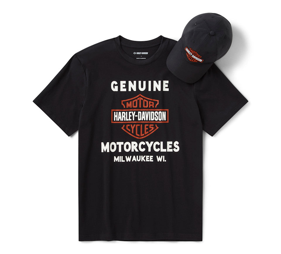 Harley-Davidson Men's Bar & Shield Tee & Cap Set