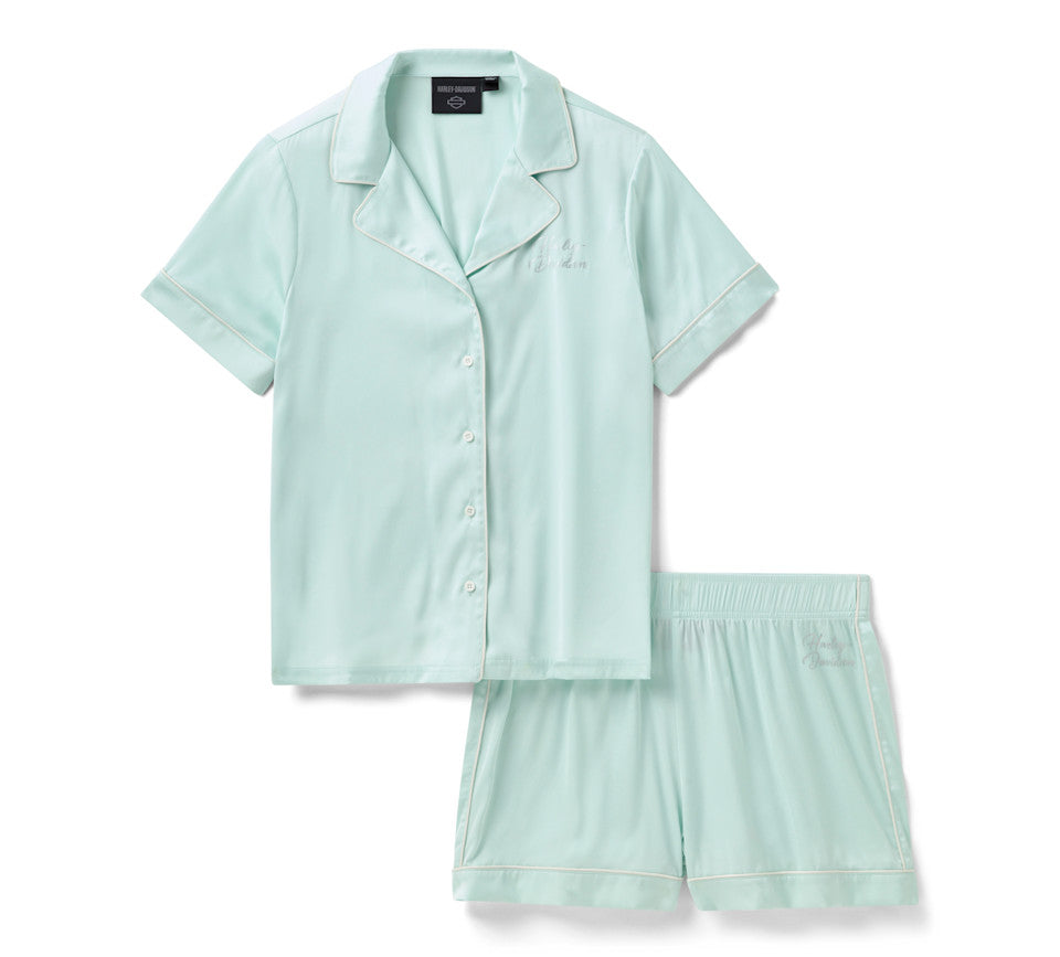 Harley-Davidson Pajama Set Satin
