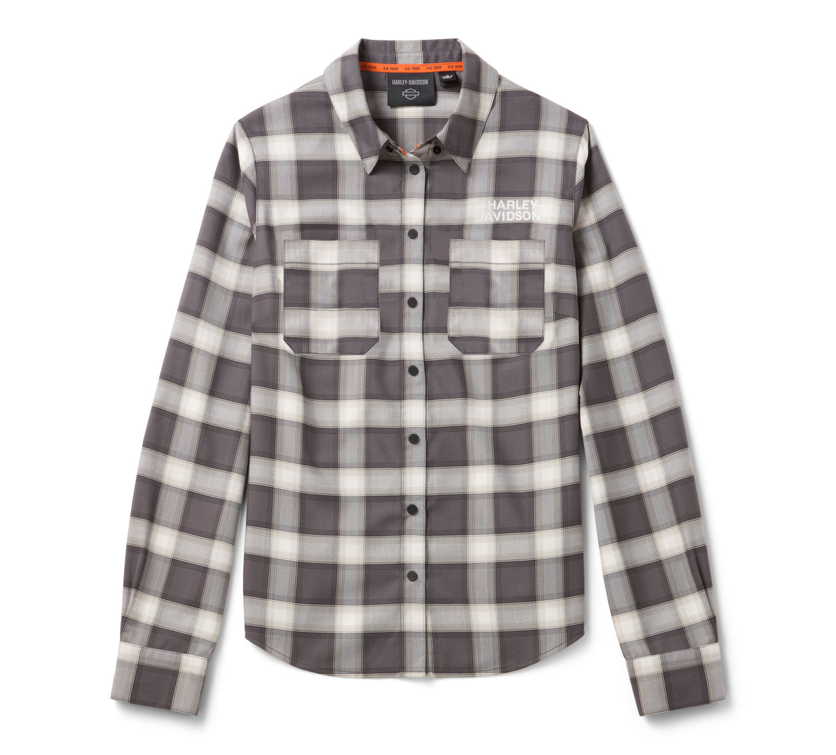 Harley-Davidson Grey/Off White Plaid Shirt