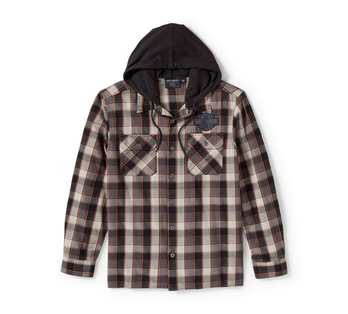 Harley-Davidson Men's Metal Bound L/S Hooded Shirt