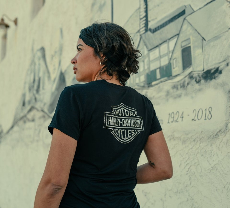Harley-Davidson Ruched Ladies Bling Top