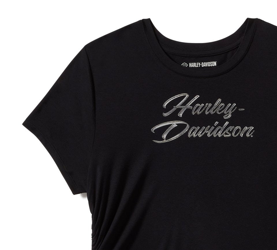 Harley-Davidson Ruched Ladies Bling Top