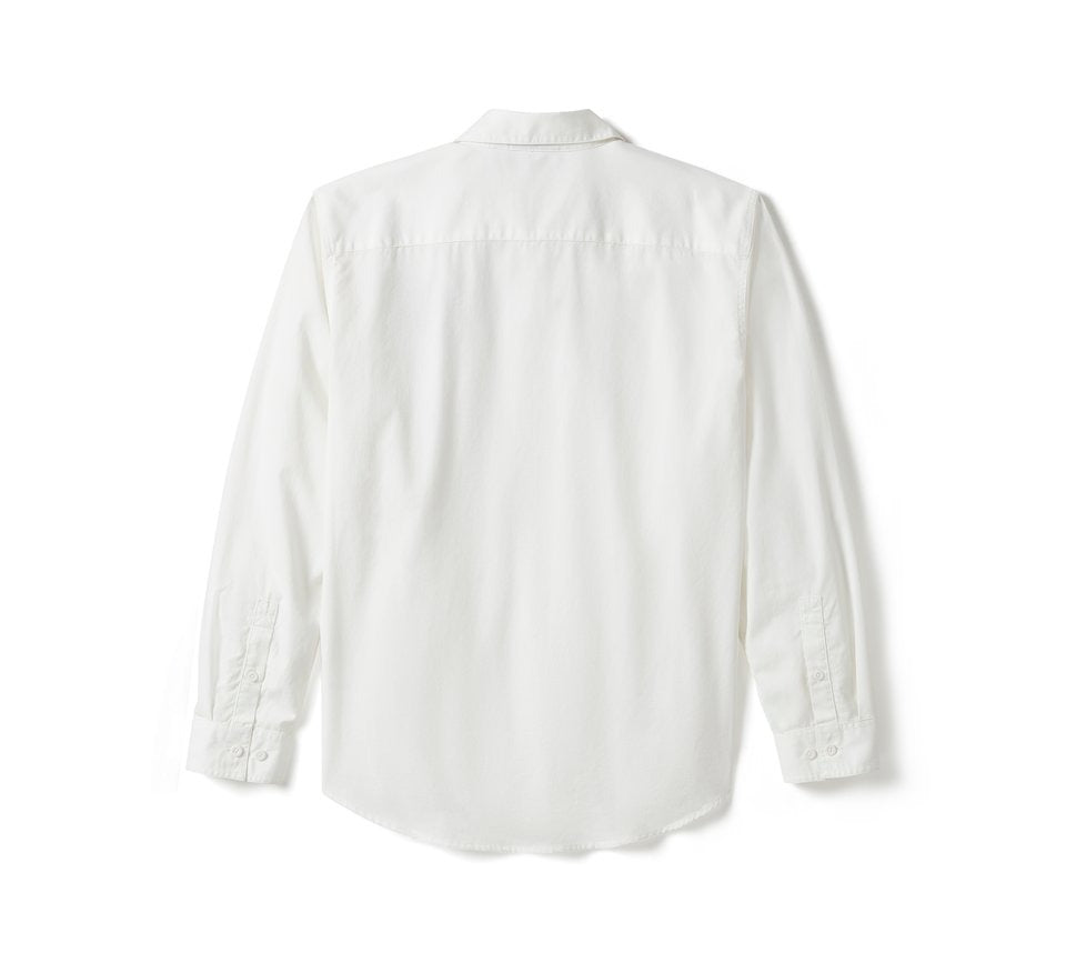 Harley-Davidson Men's Bar & Shield L/S White Shirt