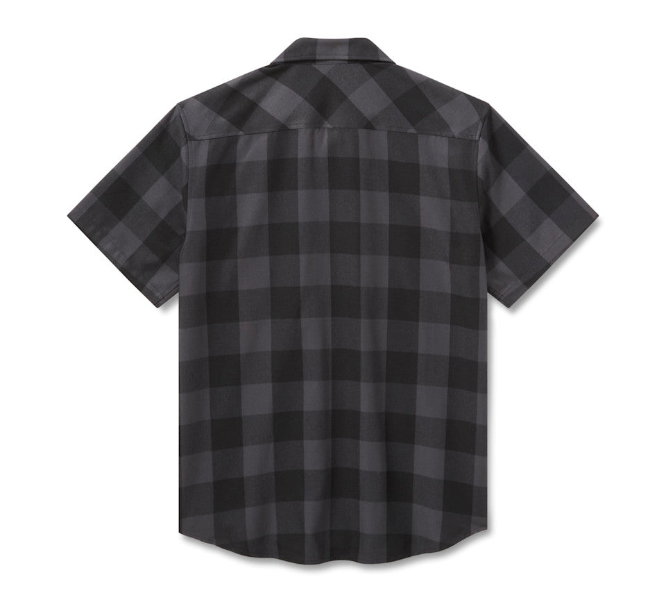 Harley-Davidson Men's Standard Short Sleeve Plaid Shirt