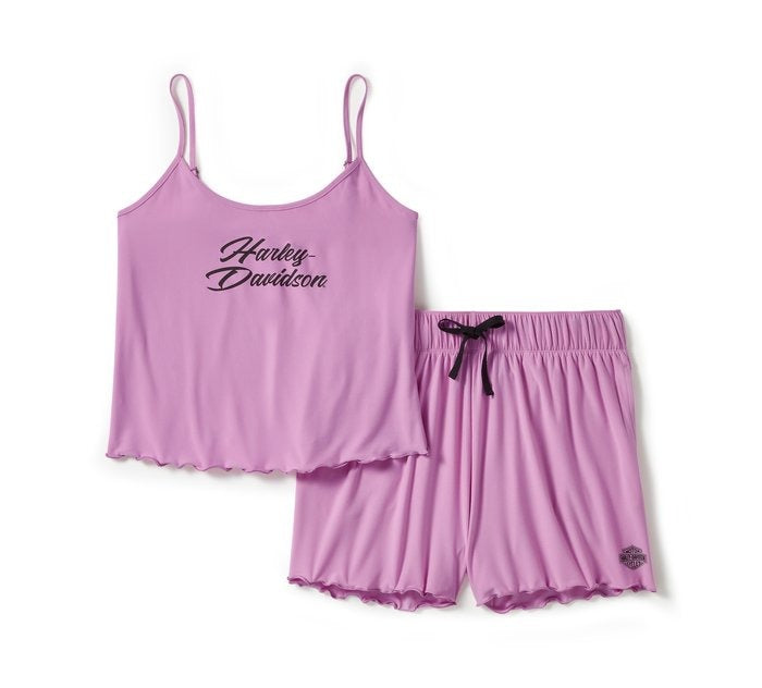 Harley-Davidson Ladies Pajama Set Light Purple