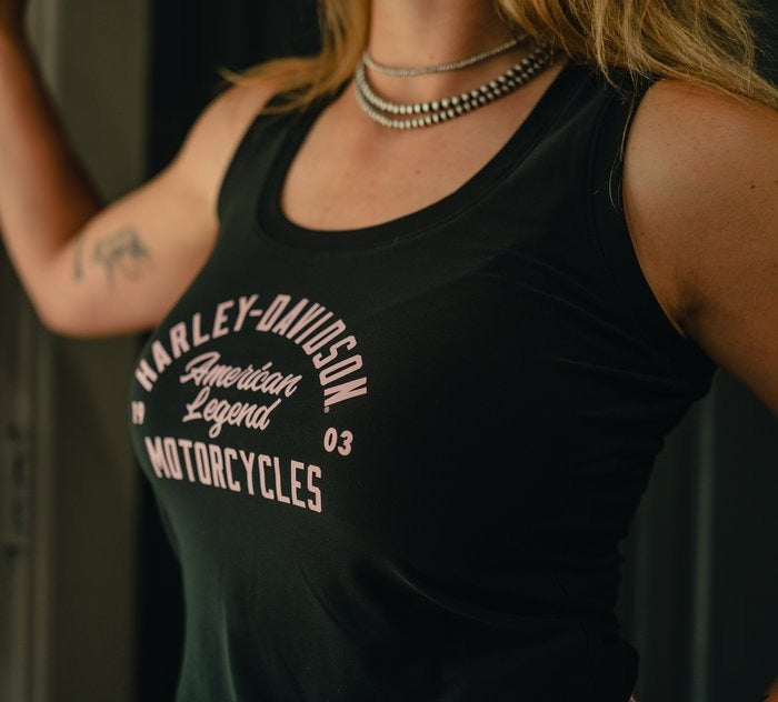 Harley-Davidson Ladies Black Plaid Pajama Set