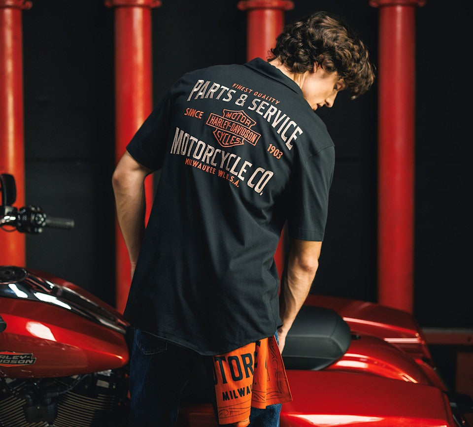 Harley-Davidson Parts & Service Men's Jersey Button Up Shirt