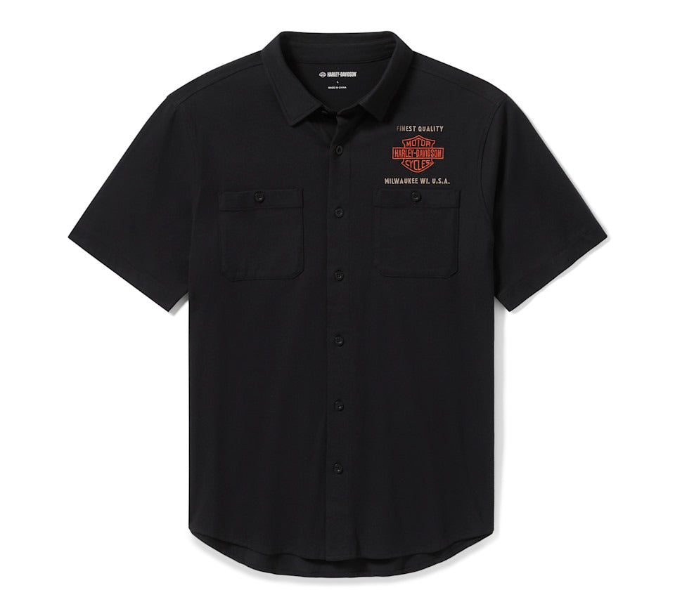 Harley-Davidson Parts & Service Men's Jersey Button Up Shirt