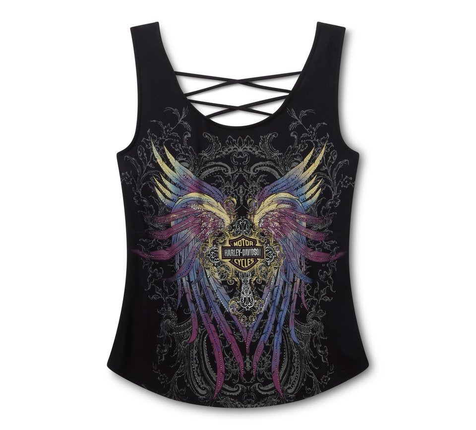 Harley-Davidson Bling Moto Wing Ladies Tank