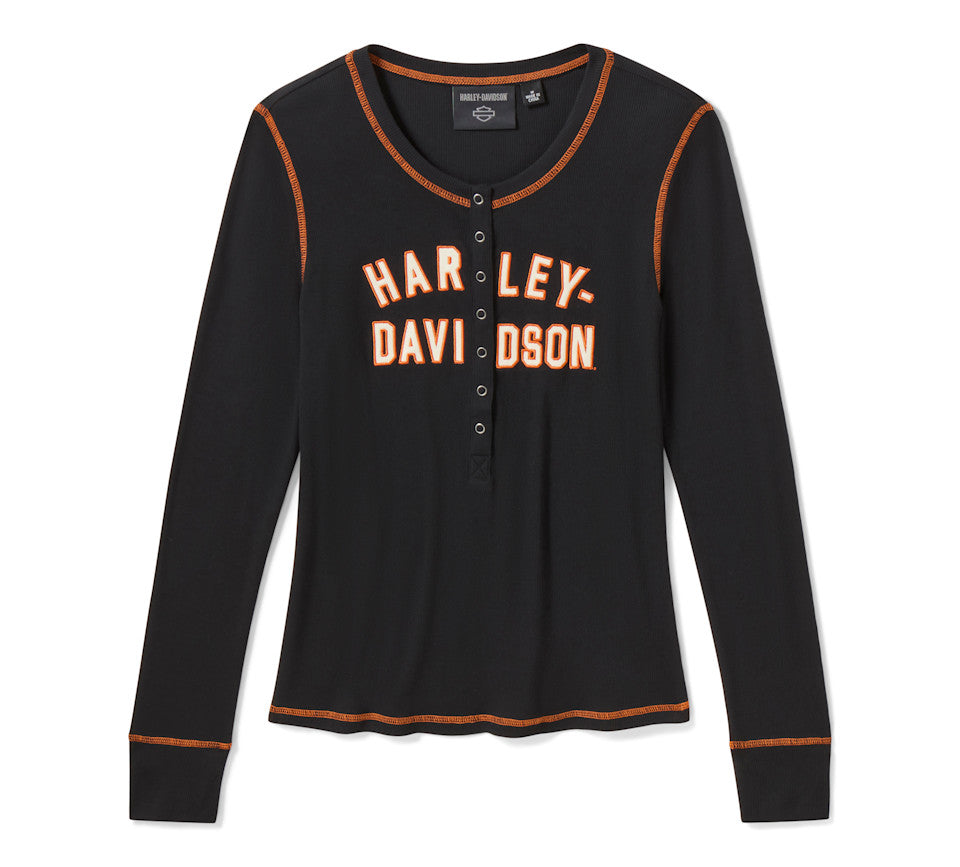 Harley-Davidson Ladies Essential Snap Henley