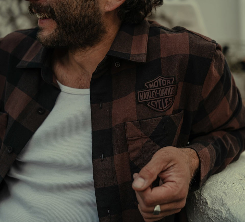 Harley-Davidson Men's Buffalo Check Plaid Shirt