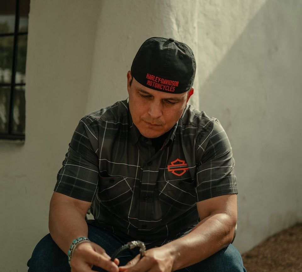 Harley-Davidson Men's H-D Tech Asphalt Black Plaid Shirt