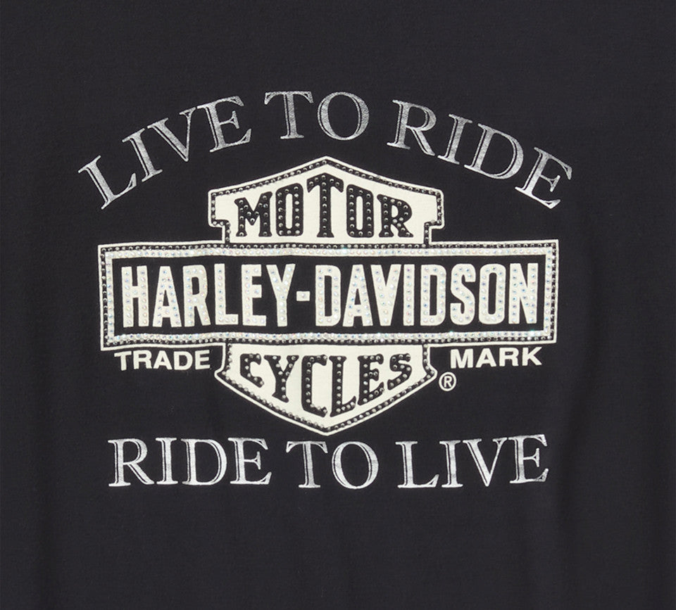 Harley-Davidson Ladies Bling "Live to Ride" Tee