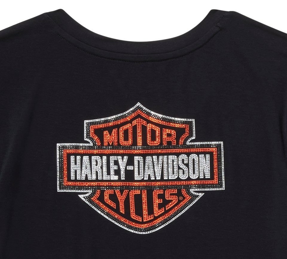 Harley-Davidson Bling V-Neck Ladies Tee