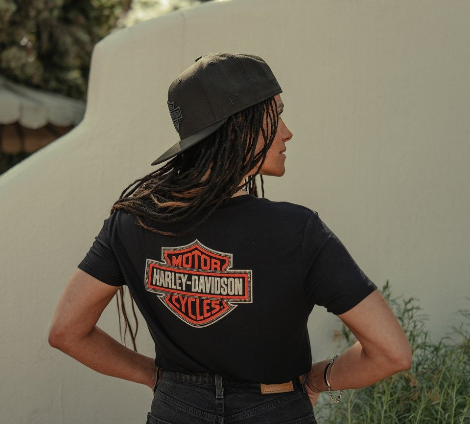 Harley-Davidson Bling V-Neck Ladies Tee