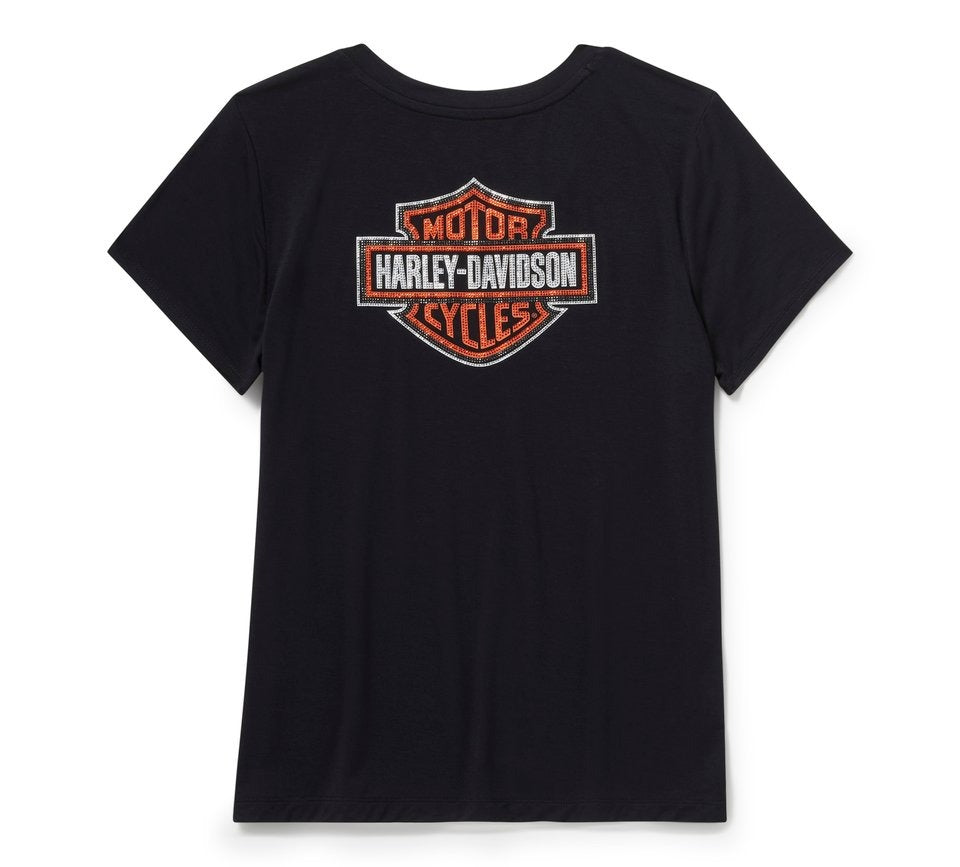 Harley-Davidson Bling V-Neck Ladies Tee