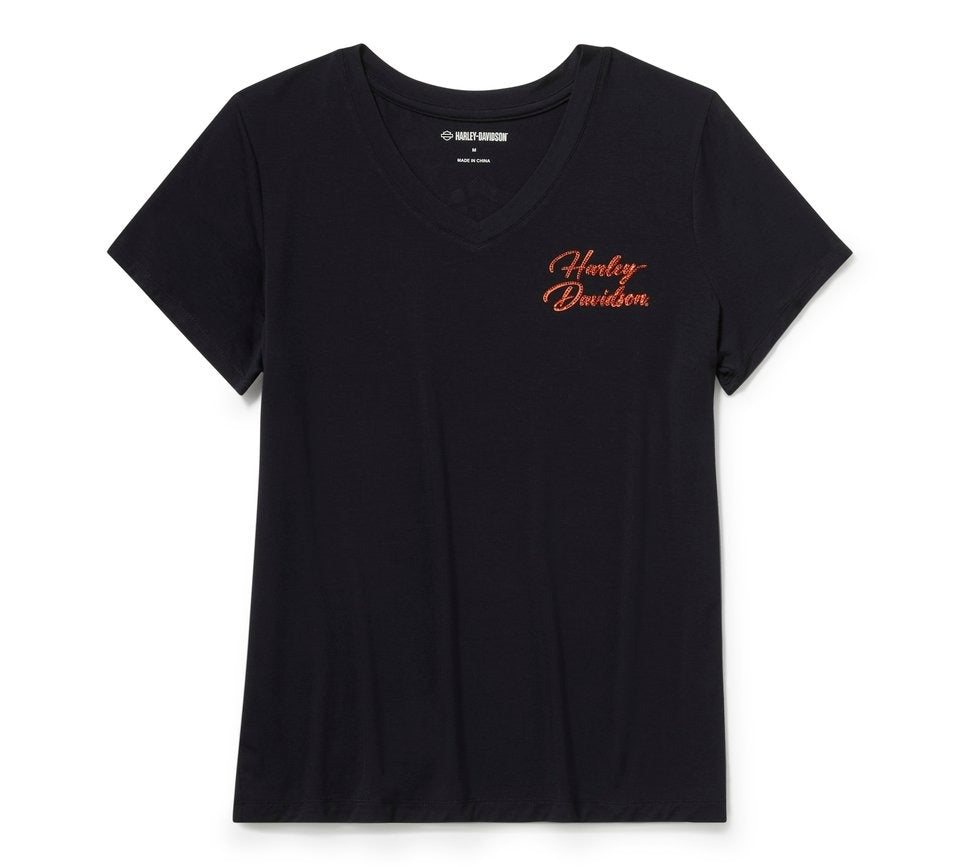 Harley-Davidson Bling V-Neck Ladies Tee