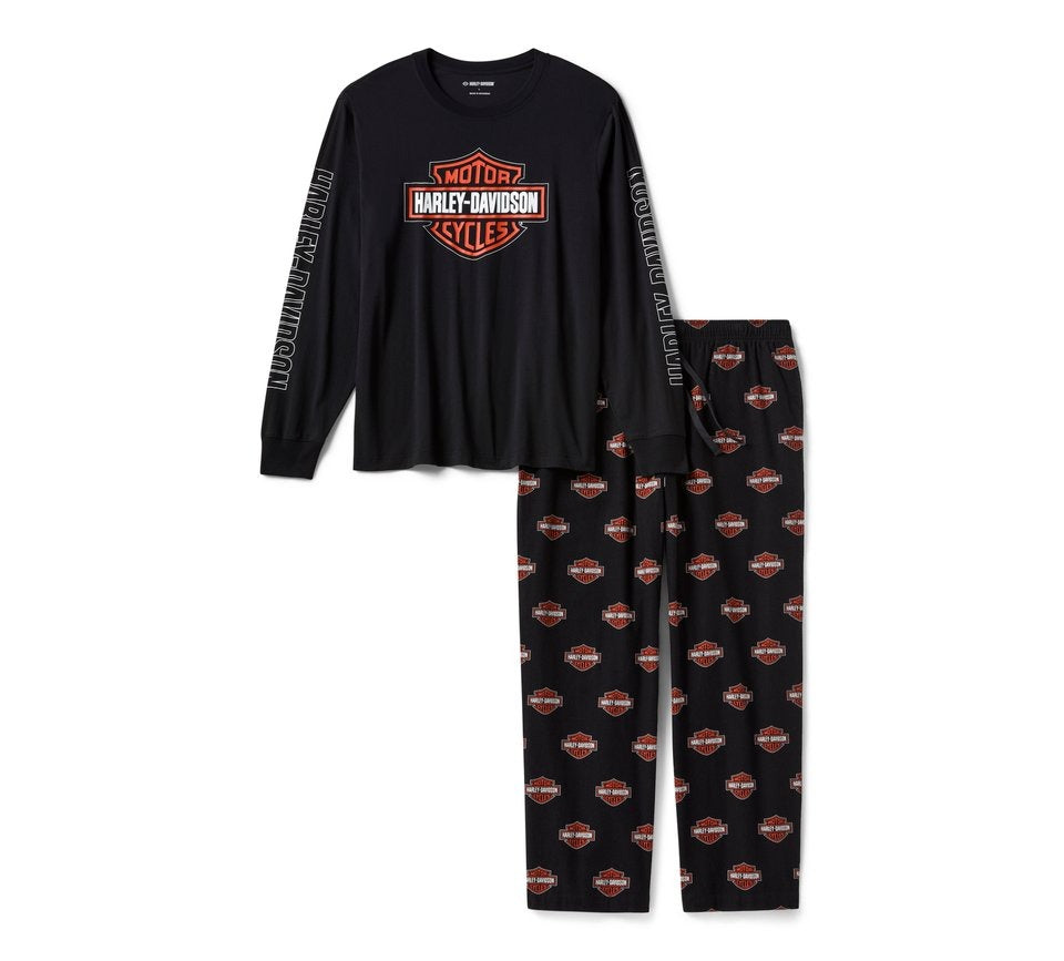 Harley-Davidson Men's Bar & Shield Long Sleeve Pajama Set