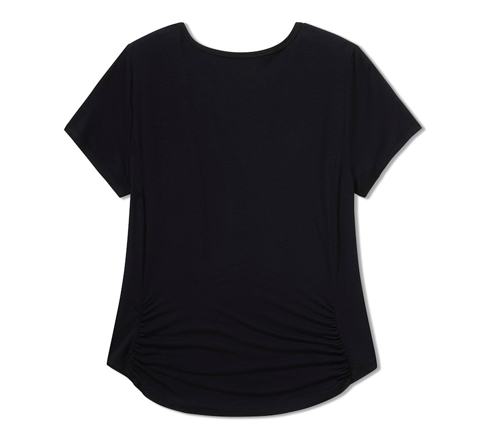 Harley-Davidson Ladies Beveled Bar & Shield Bling Top - Black