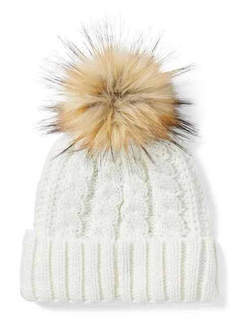 Harley-Davidson Ladies White Pom Pom Beanie