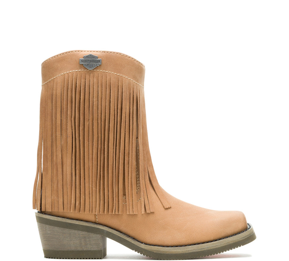 Harley-Davidson Ladies Korsen Fringe Tan Boots