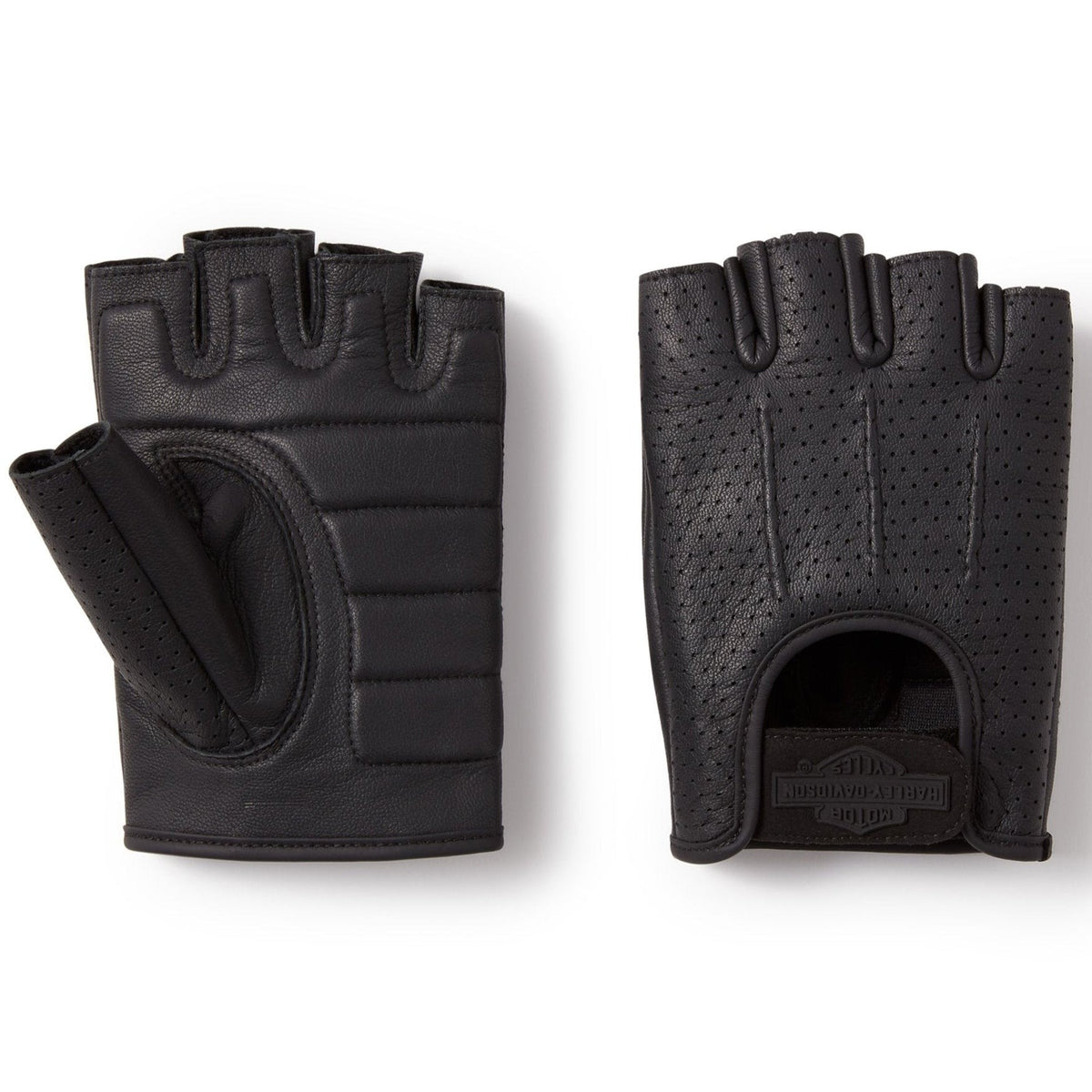 H-D Perforated Fingerless Glove
